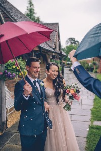 Couple leaving ceremony