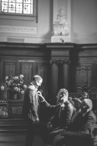 Groom waiting for bride