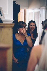 Bridemaid seeing bride for first time
