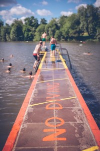 Diving board at Hampstead Heath pond