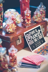 Wedding reception sweet table
