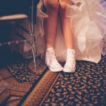 Bride wearing converse
