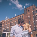 Couple infront of Bussey building