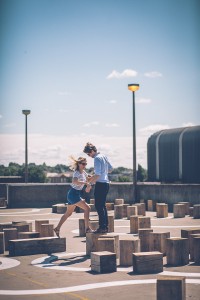 Couple on rooftop