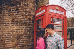 Engagement shoot camden phone box