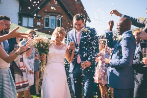 Bride and groom confetti
