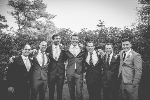 Groom and friends group shot