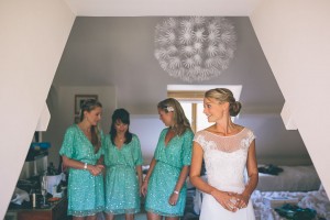 Bride and bridesmaids