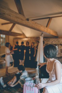 Bride getting ready