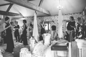 Bride getting ready
