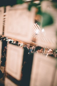 Reception drinks through window