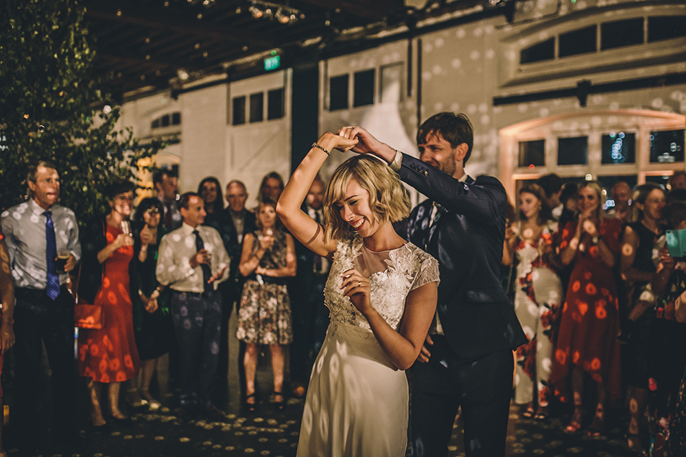 Couple doing first dance